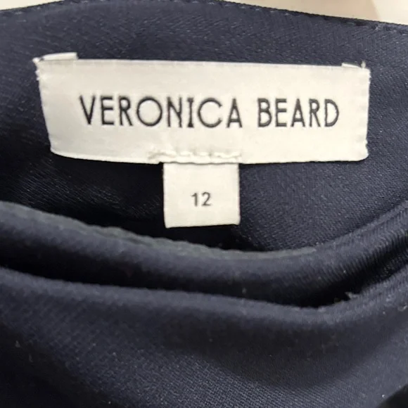 Veronica Beard Navy Trousers with Gold Buttons - Picture 8 of 13